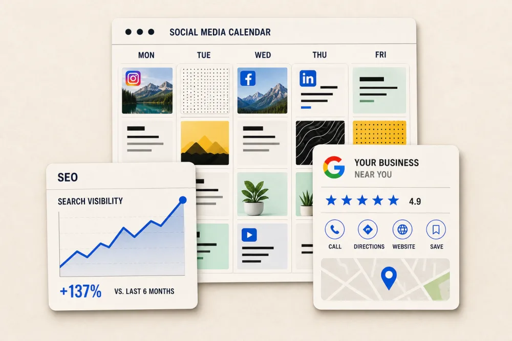 Professional social media, SEO, reporting, and local search marketing tools